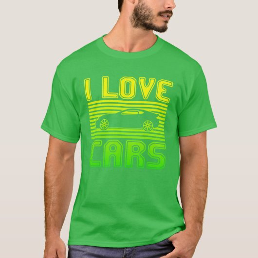 T-shirt I love cars friends (Devant)