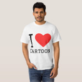 T-shirt I love cartoon (Devant entier)