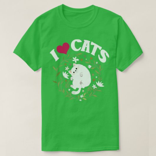 T-shirt I Love Cats1 (Design devant)