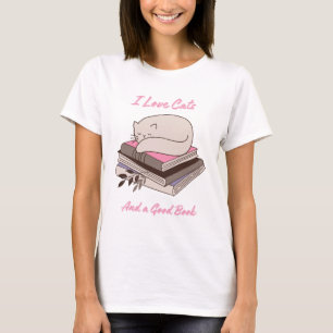 T-shirt I Love Cats and a Good Book