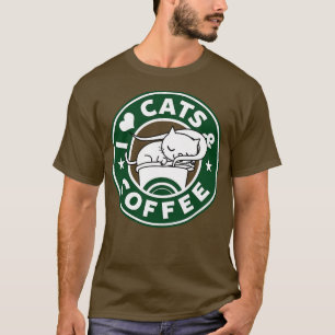 T-shirt I Love Cats and Coffee Don for Cats and Coffee Lo