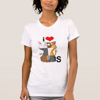 T-shirt I Love Cats Débardeur