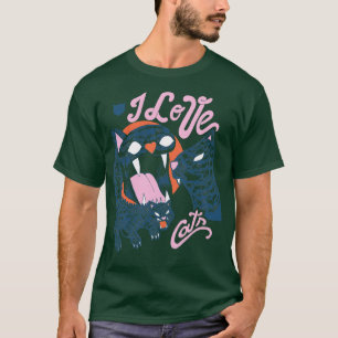 T-shirt I Love Cats Vintage par Tobe Fonseca