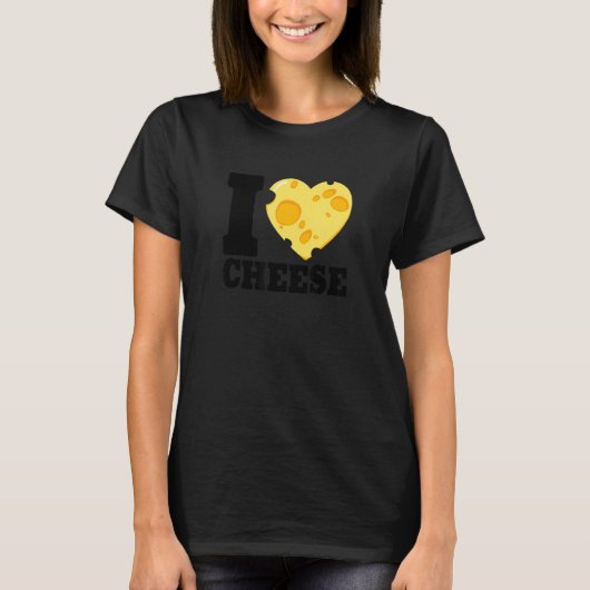 T-shirt I love cheese heart Cheese 's day cheesy 2 (Devant)