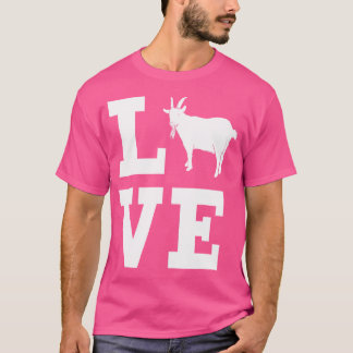 T-shirt I Love Chèvres Amoureux des animaux