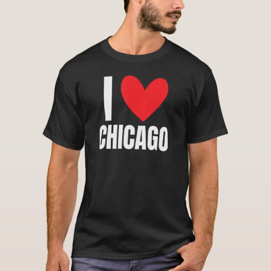 T-shirt I Love Chicago Illinois Architecture Skyline Deep (Devant)