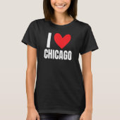 T-shirt I Love Chicago Illinois Architecture Skyline Deep  (Devant)