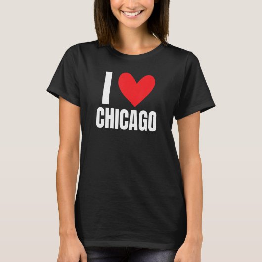 T-shirt I Love Chicago Illinois Architecture Skyline Deep (Devant)