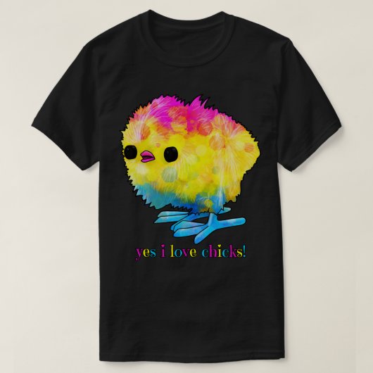 T-shirt I Love Chicks Pan (Design devant)