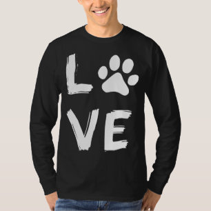 T-shirt I Love Chien Paw Chien Imprimer Chien Amoureux des