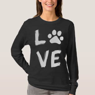 T-shirt I Love Chien Paw Chien Imprimer Chien Amoureux des