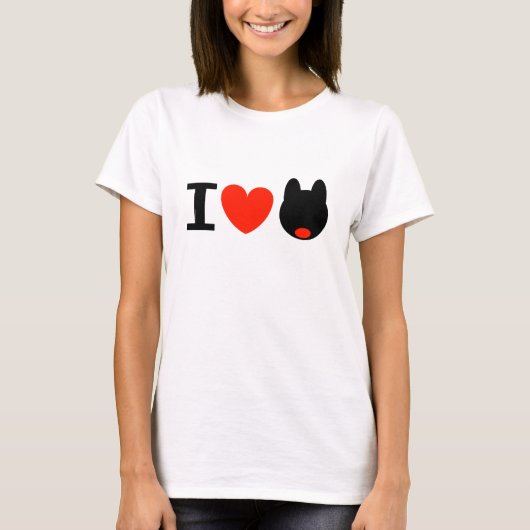 T-shirt "I LOVE CHIENS" (Devant)
