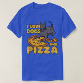 T-shirt I Love Chiens Et Pizza Chien Propriétaire Puppy Pe (Design devant)