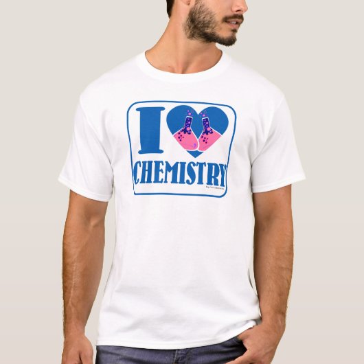 T-shirt I Love Chimie Fun Chimique Science Cartoon (Devant)