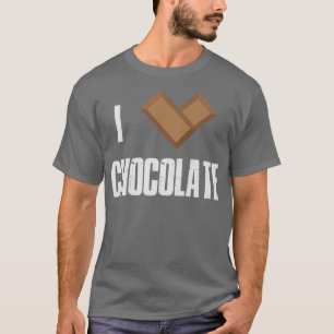 T-shirt I Love Chocolate Bars Bar Cacao Lait Cuisson