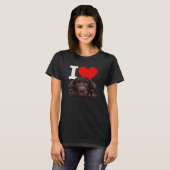 T-shirt I Love Chocolate Lab Brown Labrador Retriever Love (Devant entier)