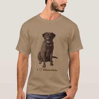 T-shirt I Love Chocolate Labrador Retrivers