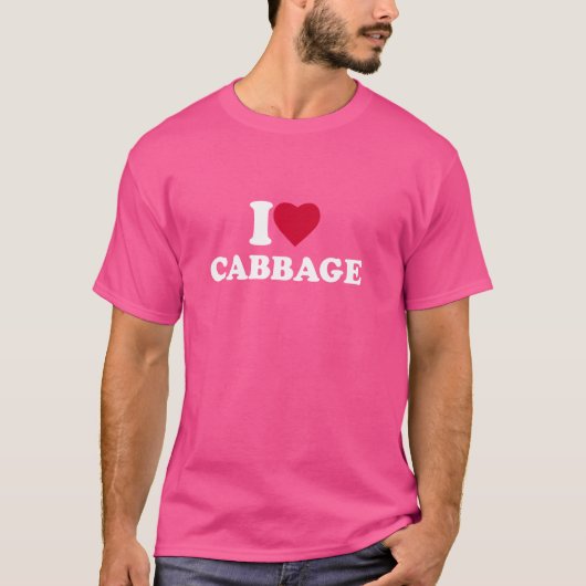T-shirt I Love Chou I Coeur Chou Lover Légumes Ve (Devant)