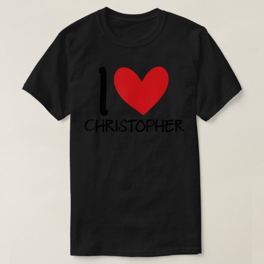 T-shirt I Love Christopher Nom Hommes Personnalisés Guy BF (Design devant)