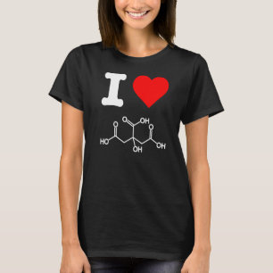 T-shirt I Love Citric Acid Skincare Ingrédients Chimie