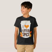T-shirt I Love Citrouille Spice Coffee Automne automne sai (Devant entier)