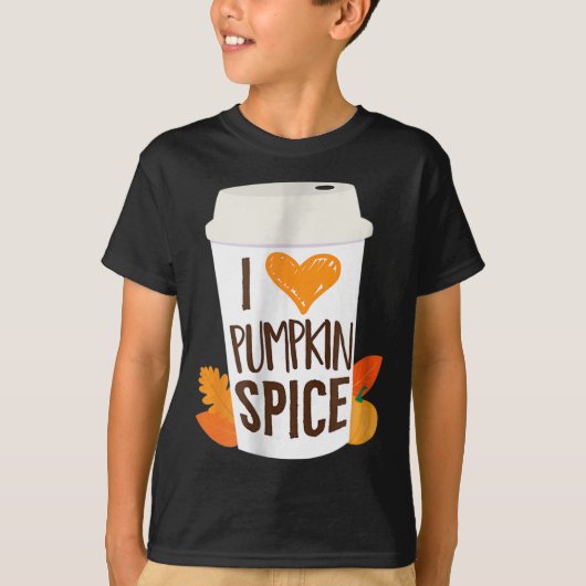 T-shirt I Love Citrouille Spice Coffee Automne automne sai (Devant)