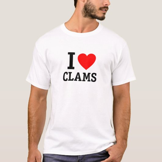 T-shirt I Love Clams (Devant)