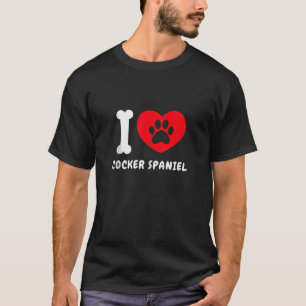 T-shirt I Love Cocker Spaniel Cadeaux Idée Amoureux des ch