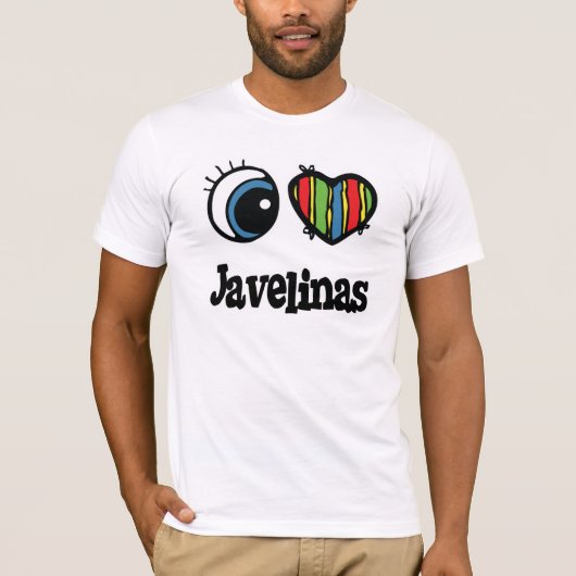 T-shirt I Love (Coeur) Javelinas (Devant)
