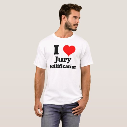 T-shirt I Love (Coeur) Nullification du jury (Devant entier)