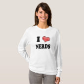 T-shirt I Love (Coeur Plaid) Nerds (Devant entier)