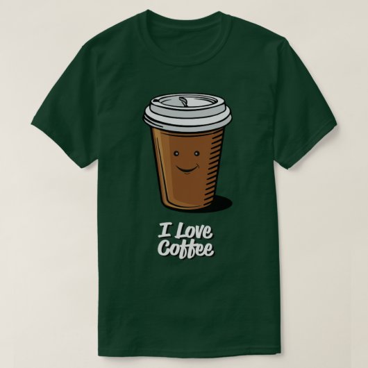 T-shirt I Love Coffee3 (Design devant)