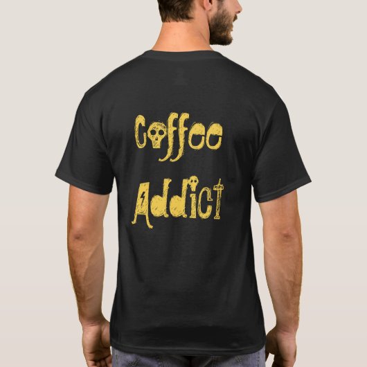 T-shirt I Love Coffee XOXO extraordinaire Café addict text (Dos)