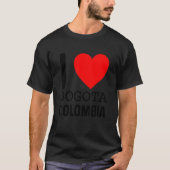 T-shirt I Love Colombia Bogota Drapeau Carte Souvenir colo (Devant)