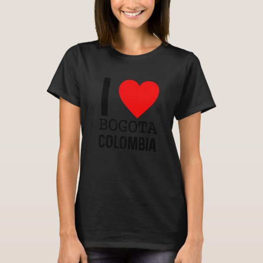 T-shirt I Love Colombia Bogota Drapeau Carte Souvenir colo (Devant)