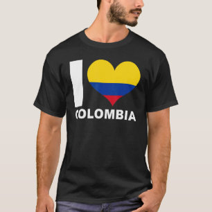 T-shirt I Love Colombia Heart Flag Colombie