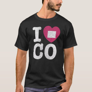 T-shirt I Love Colorado Mountain State Rocky Mountains Ski