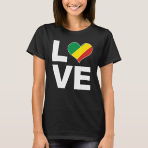 T-shirt I Love Congo Heart Flag Congo