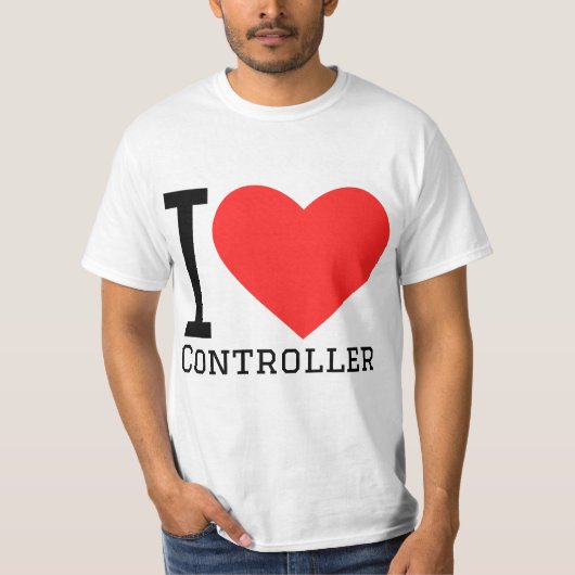 T-shirt I love controller (Devant)