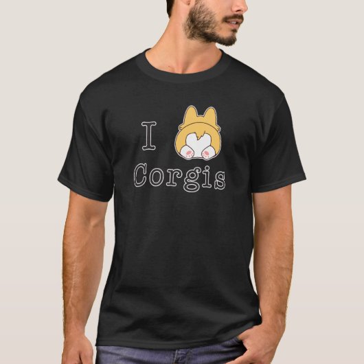 T-shirt I Love Corgis (Devant)