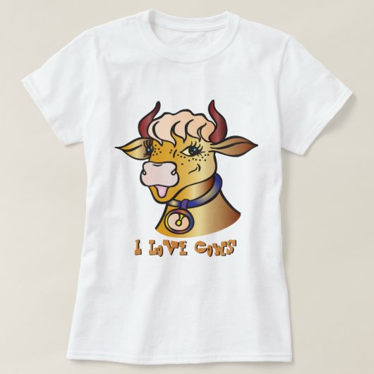 T-shirt I Love Cows (Design devant)