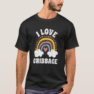T-shirt I Love Cribbage Card Joueurs de jeu 1
