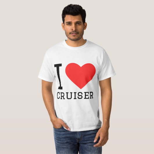 T-shirt I love cruiser (Devant entier)