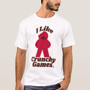 T-shirt I Love Crunchy Games Fun Meeple Art