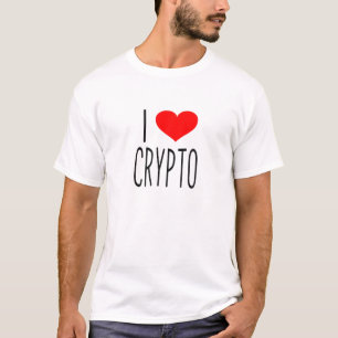 T-shirt I Love Crypto - Cryptomonnaie Cryptodevises