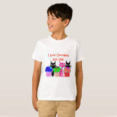 T-shirt "I love cupcakes and cats"—Cadeaux aux amateurs de (Devant entier)