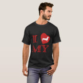 T-shirt I Love Dachshund (Devant entier)