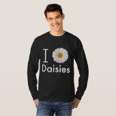 T-shirt I Love Daisies Gerber Daisy Fleur blanche (Devant entier)