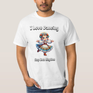 T-shirt I Love Dancing - Étape Dans Le Rythme