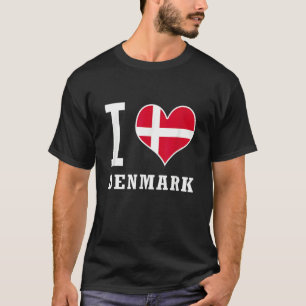 T-shirt I Love Danemark Jeg Elsker Danmark